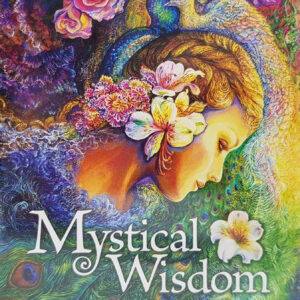 אורקל התבונה המיסטית Mystical Wisdom – קופסת קלפי אורקל עם איור פנטזיה צבעוני של אישה עטורת פרחים מאת ג'וזפין וול