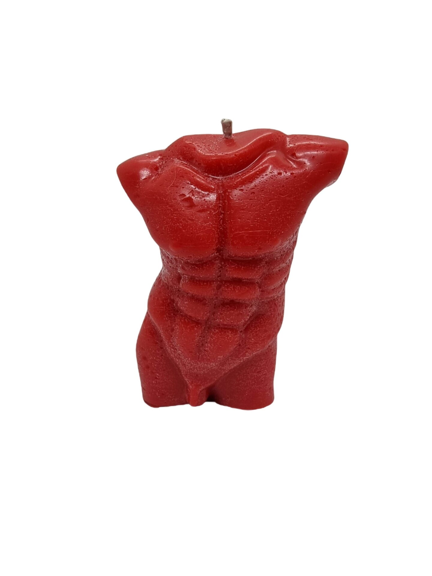 נר אדום בצורת גוף של גבר לכישופי אהבה עבודת יד