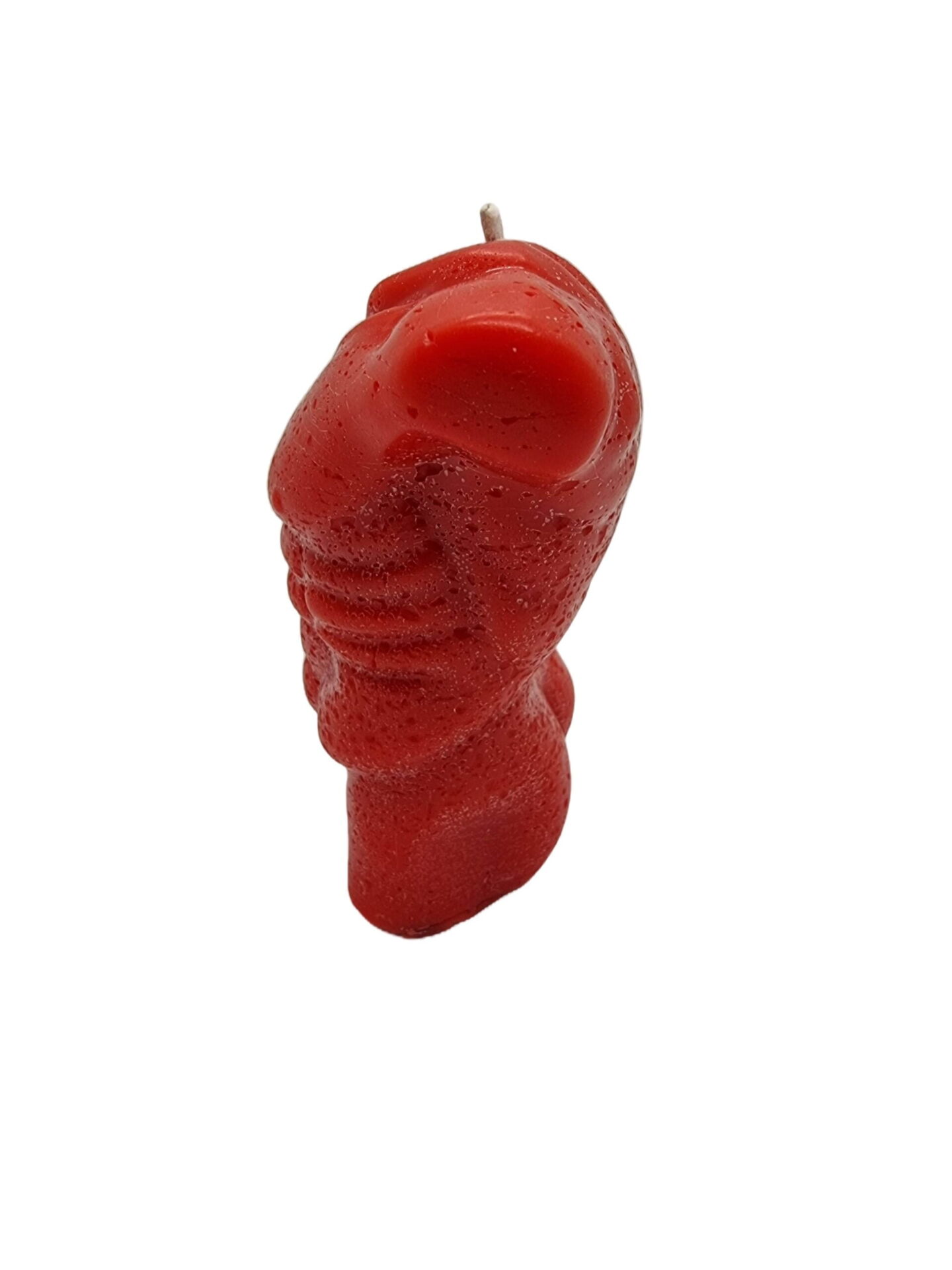 נר אדום בצורת גוף של גבר לכישופי אהבה עבודת יד – תמונה 2