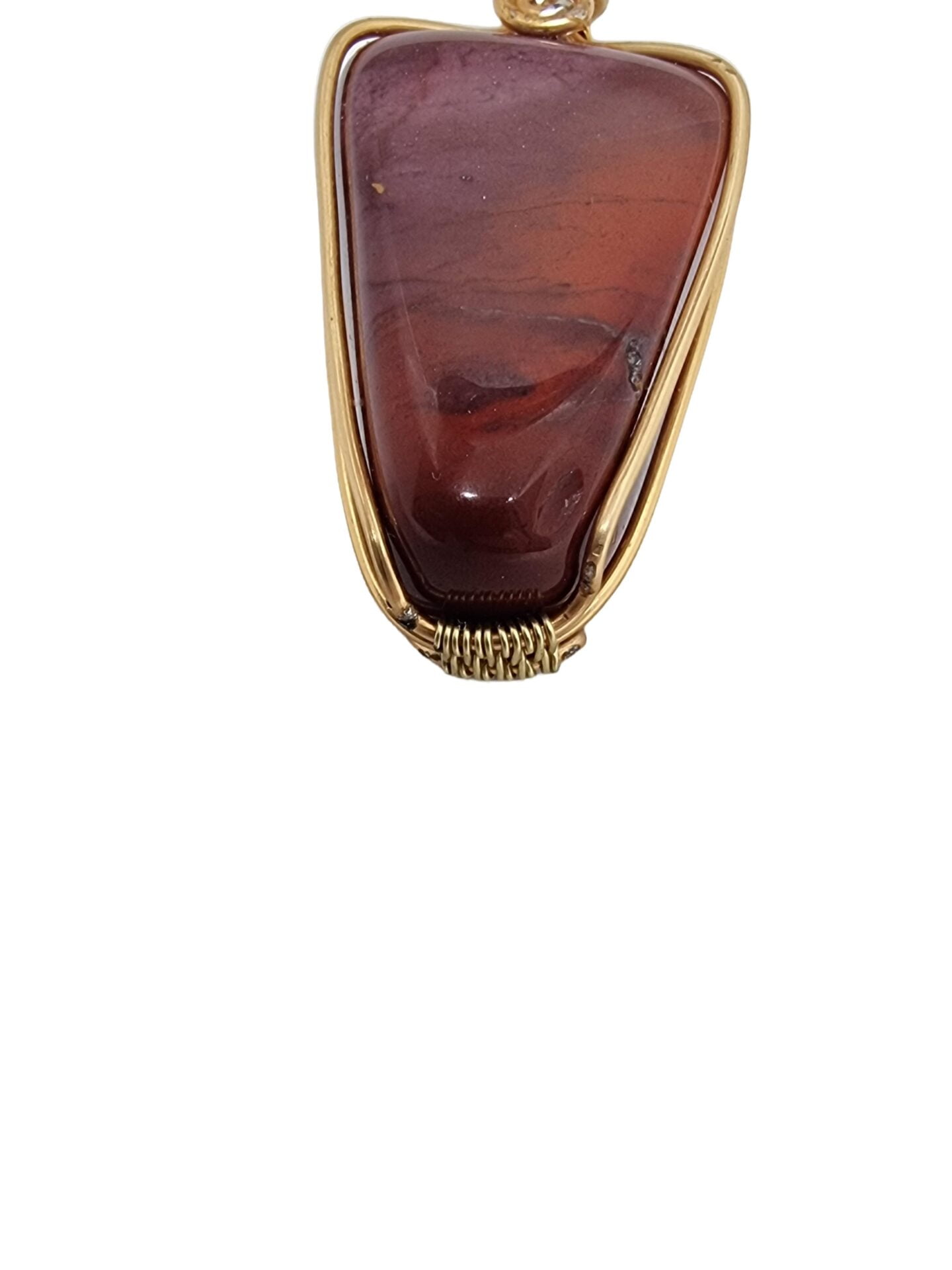 תליון אבן ג'ספר אדום עבודת יד – תמונה 4